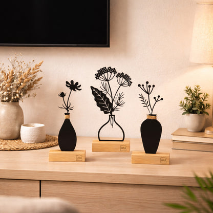 Aufsteller Blumenvase Maria schwarz