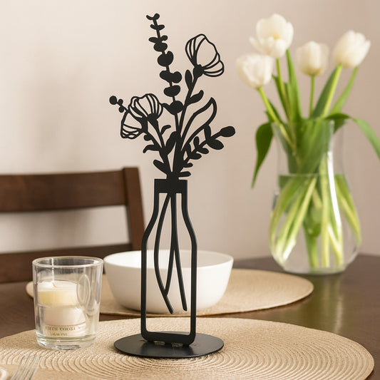 Aufsteller Blumenvase Elisabeth schwarz