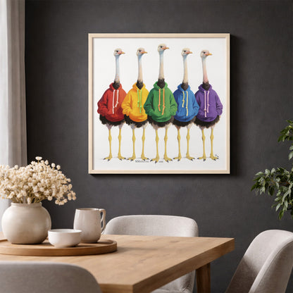 Wall Art 3D Hairfusion Sträuße mit bunten Hoodies 80x80