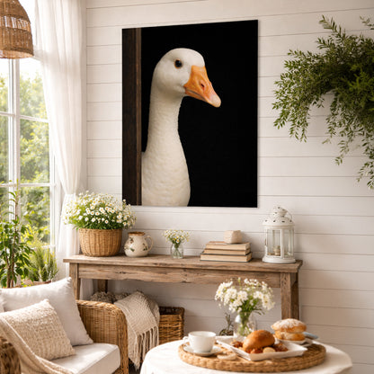 Leinwand Tierportrait Gans bespannter Keilrahmen
