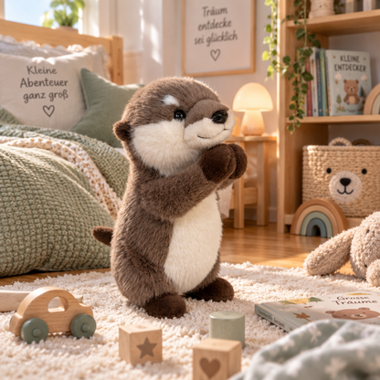 Plüschtier Kuscheltier Otter 35cm braun