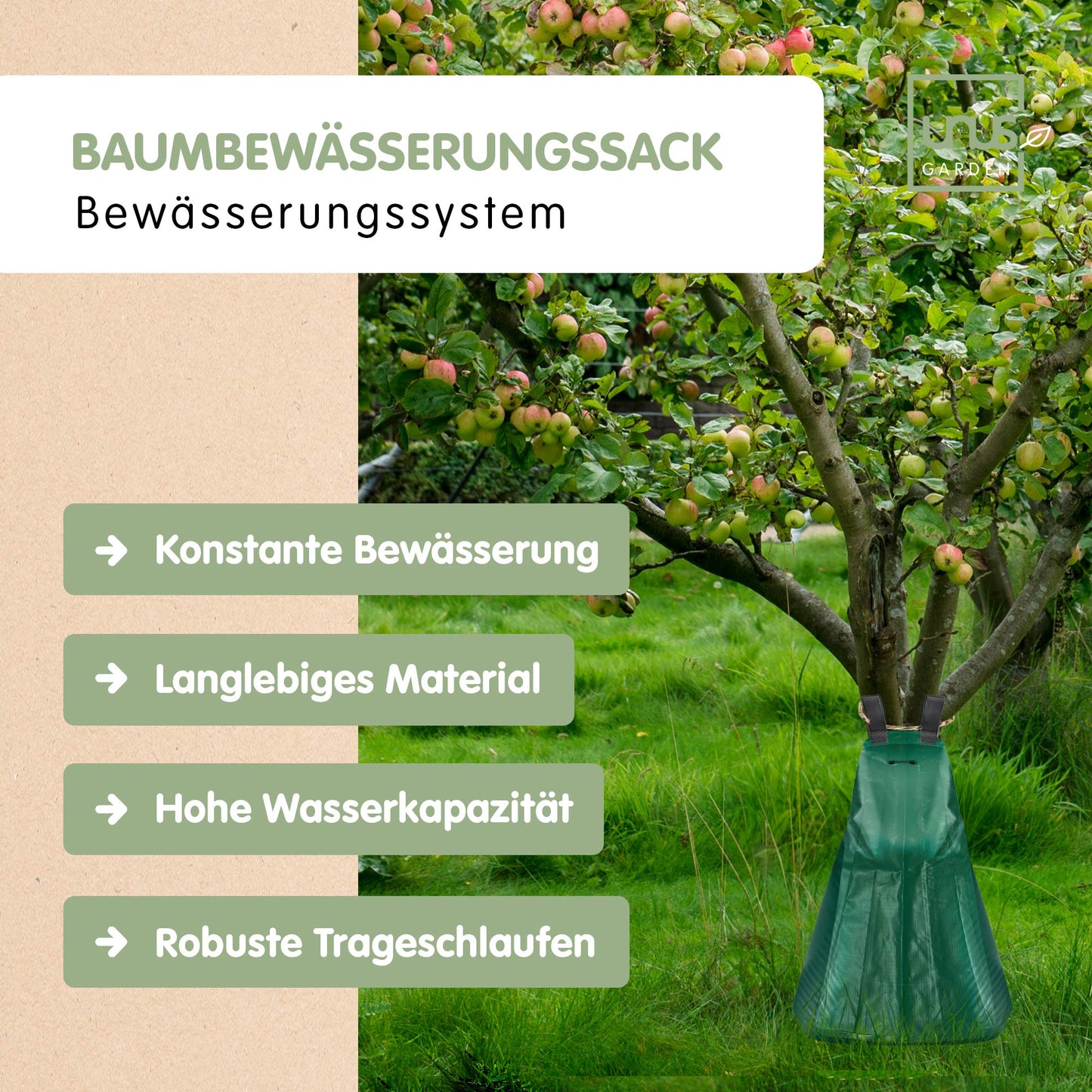 Baumbewässerungssack 70 / 95 Liter inklusive Schloss