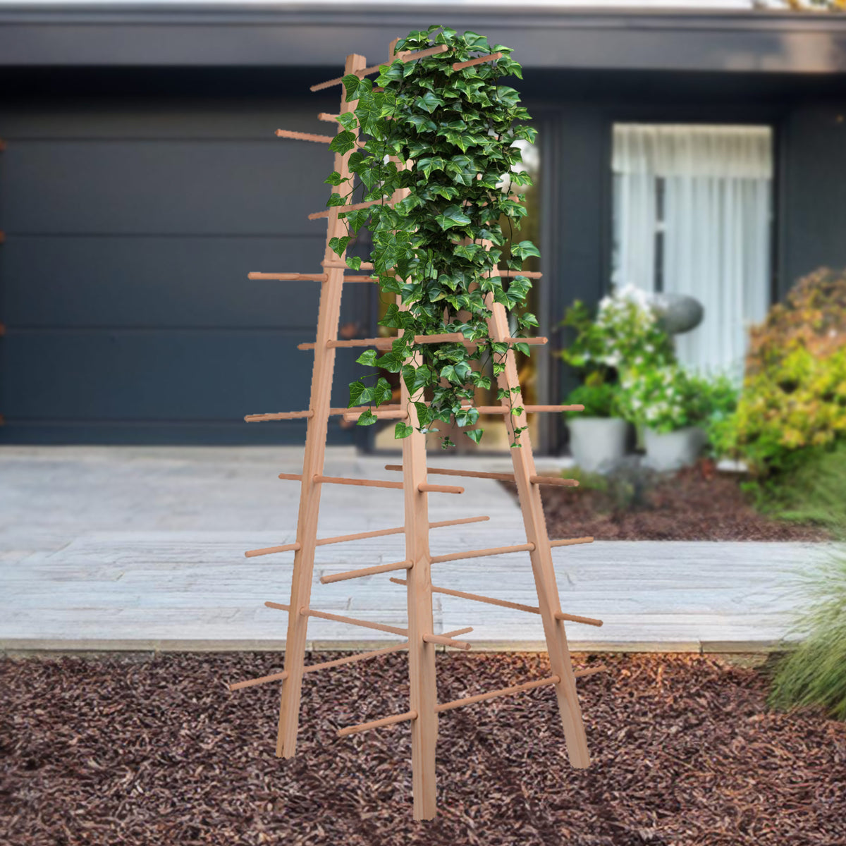 Rankturm Pyramide aus Holz, 143,5 cm hoch – UNUS
