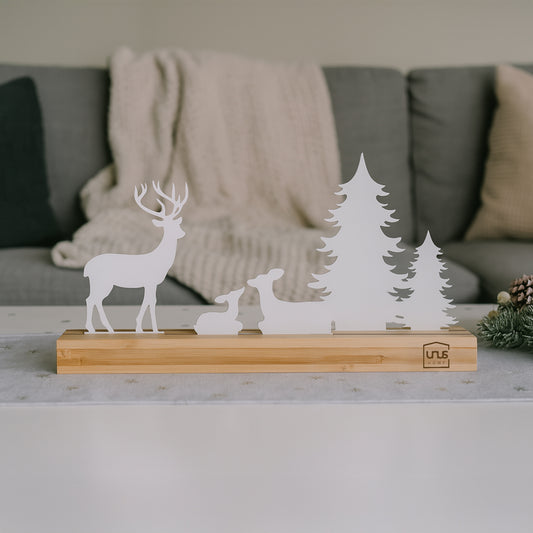 Aufsteller Hirsch mit Bäumen