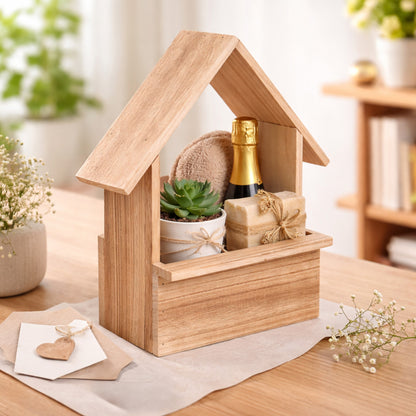 Holzhütte mit Pvc Einsatz geflämmt