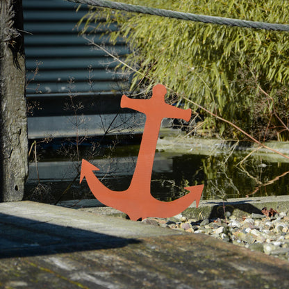 Gartenstecker Anker Rostoptik
