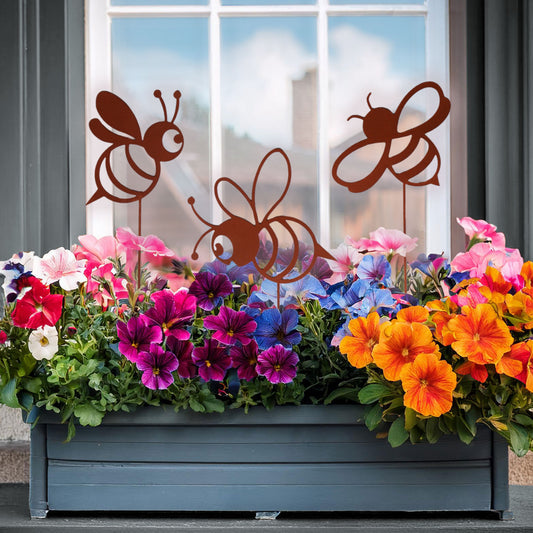 Gartenstecker Bienen - 3er Set