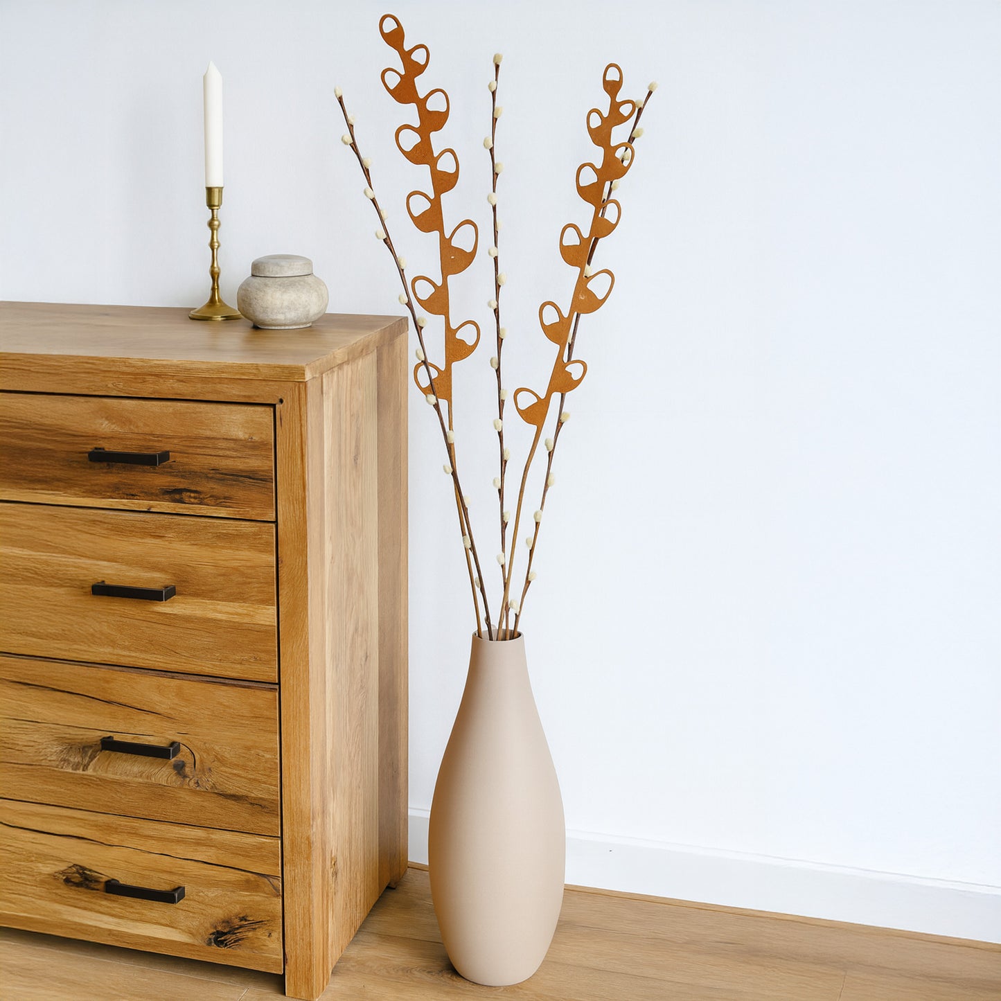 Gartenstecker Weidenranke in rost