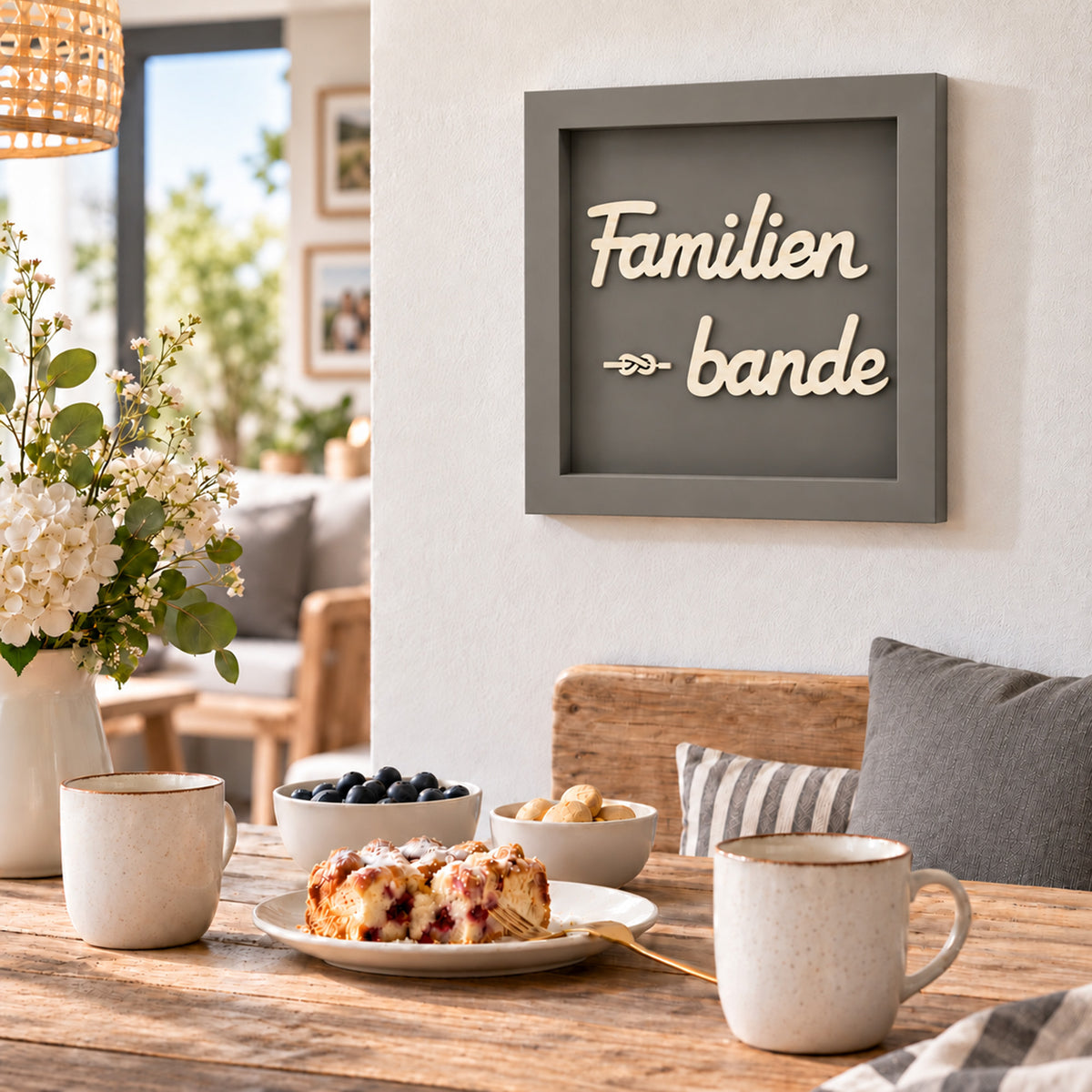 Holz Bilderrahmen "Familien-bande" in verschiedenen Farben