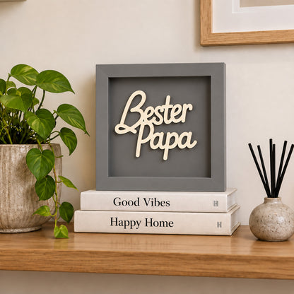 Holz Bilderrahmen "Bester Papa" in verschiedenen Farben