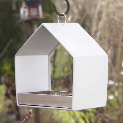 Vogelfutterhaus zum Aufhängen mit herausnehmbarer Futterschale