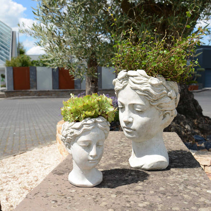 Topf Beton Frauenkopf z. bepflanzen