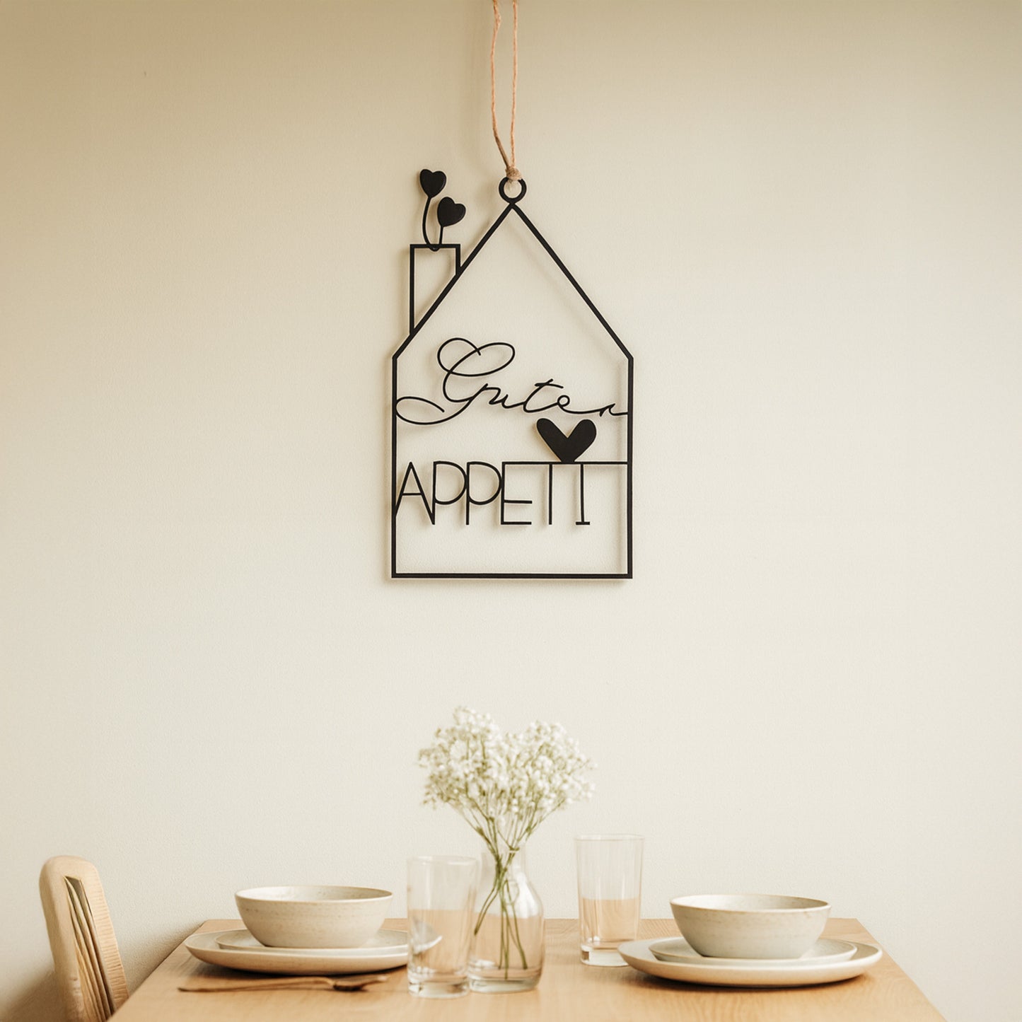 Hänger "Guten Appetit" oder "Essen Gut alles Gut" in schwarz