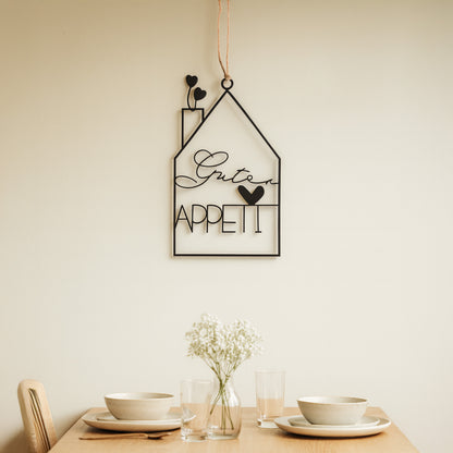 Hänger "Guten Appetit" oder "Essen Gut alles Gut" in schwarz