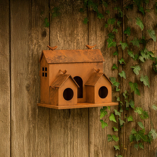 Vogelhaus ohne Stab in rost