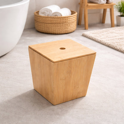 Mülleimer Bambus 3er Set in natur