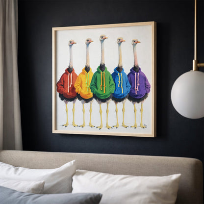 Wall Art 3D Hairfusion Sträuße mit bunten Hoodies 80x80