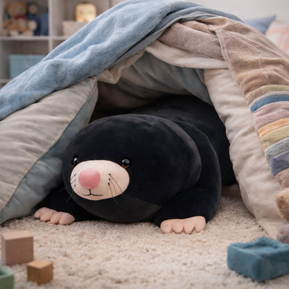 UNUS Kuscheltier Maulwurf schwarz