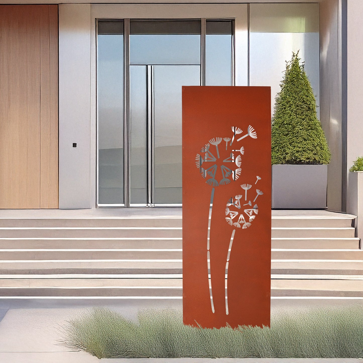 Gartenschild Rost Pusteblumen 80x28cm