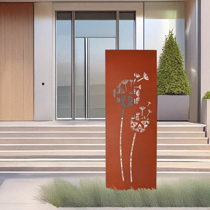 Gartenschild Rost Pusteblumen 80x28cm
