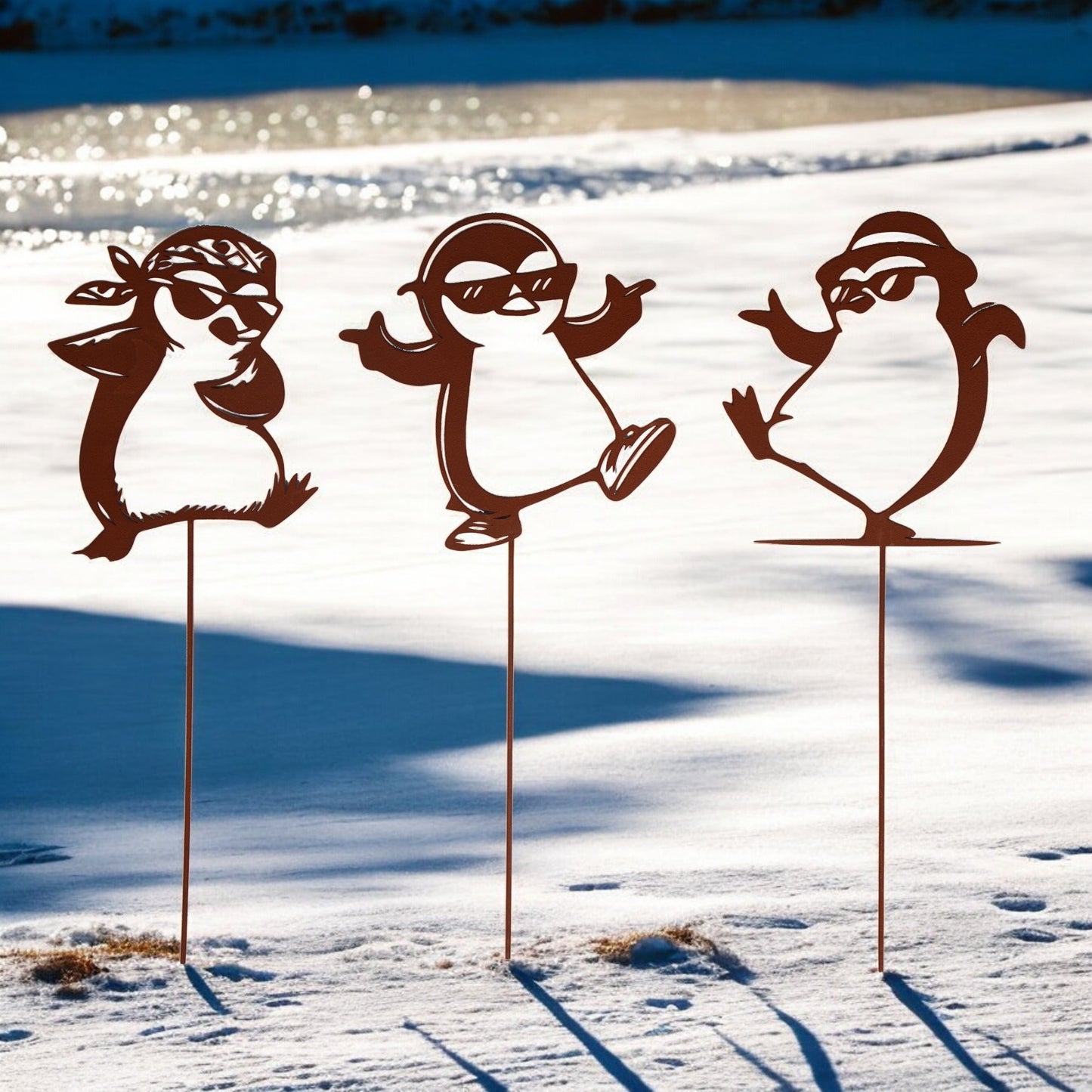 Gartenstecker Pinguine - 3er Set