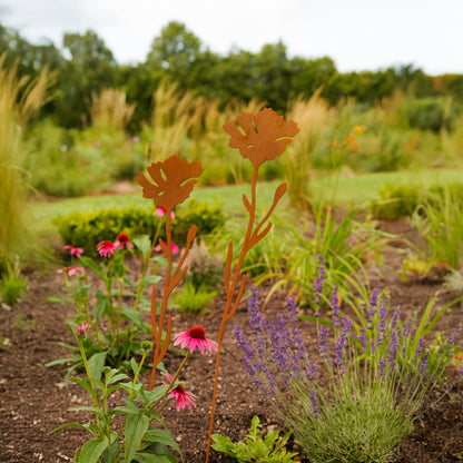 Gartenstecker Blütenstiel in rost
