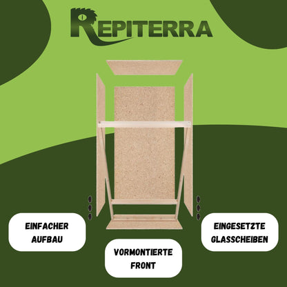 Repiterra Holz Hochterrarium mit Seitenbelüftung 60x120x60 cm