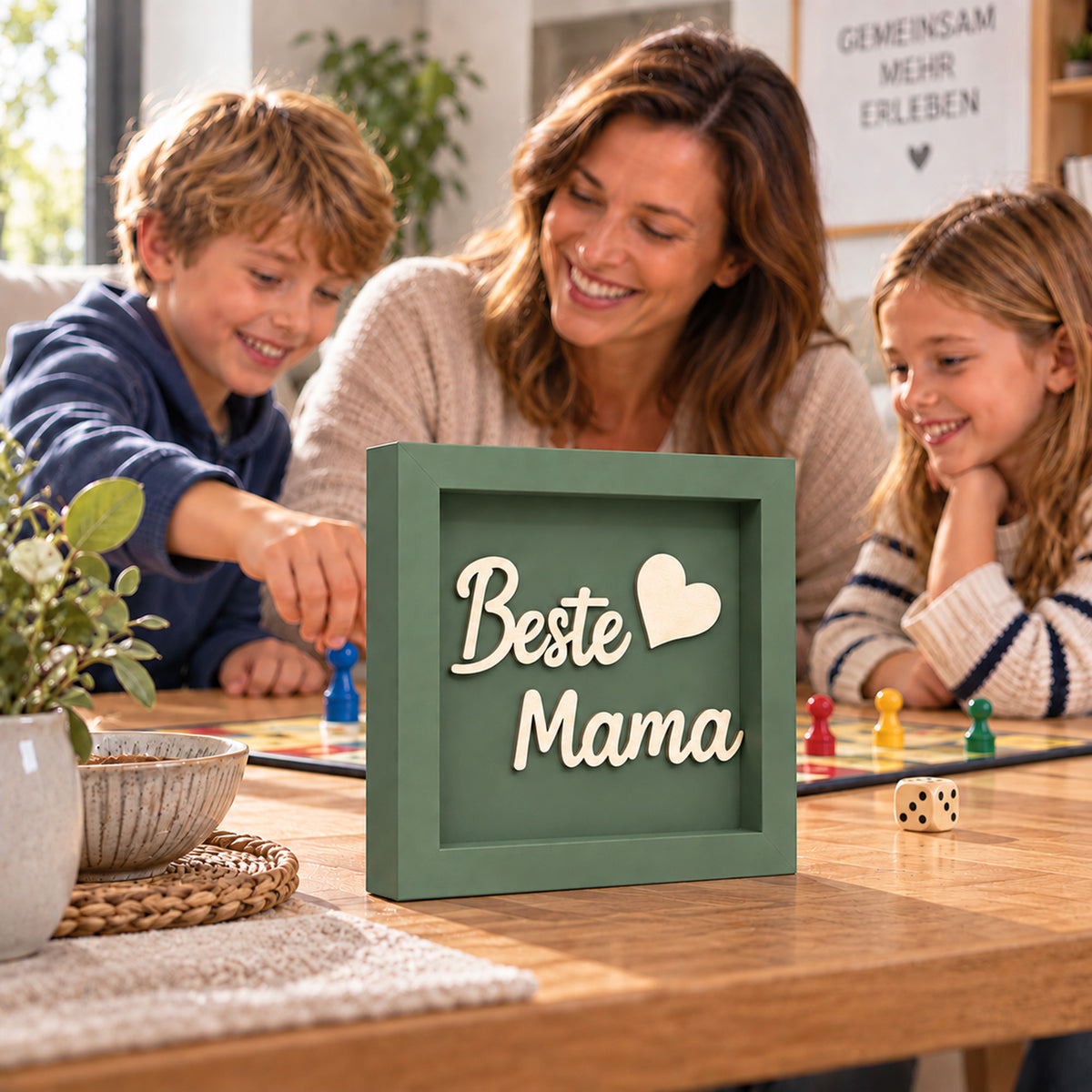 Holz Bilderrahmen "Beste Mama" in verschiedenen Farben