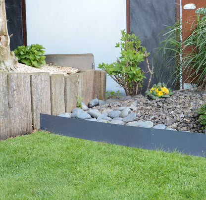 Rasenkante Metall verzinkt 5, 10, 15, 20, 25, 30, 35, 40, 45 und 50 Meter silber oder anthrazit