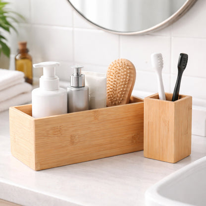 Aufbewahrungset Bambus 3-tlg in natur