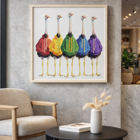 Wall Art 3D Hairfusion Sträuße mit bunten Hoodies 80x80