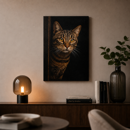 Leinwand Tierportrait Katze bespannter Keilrahmen