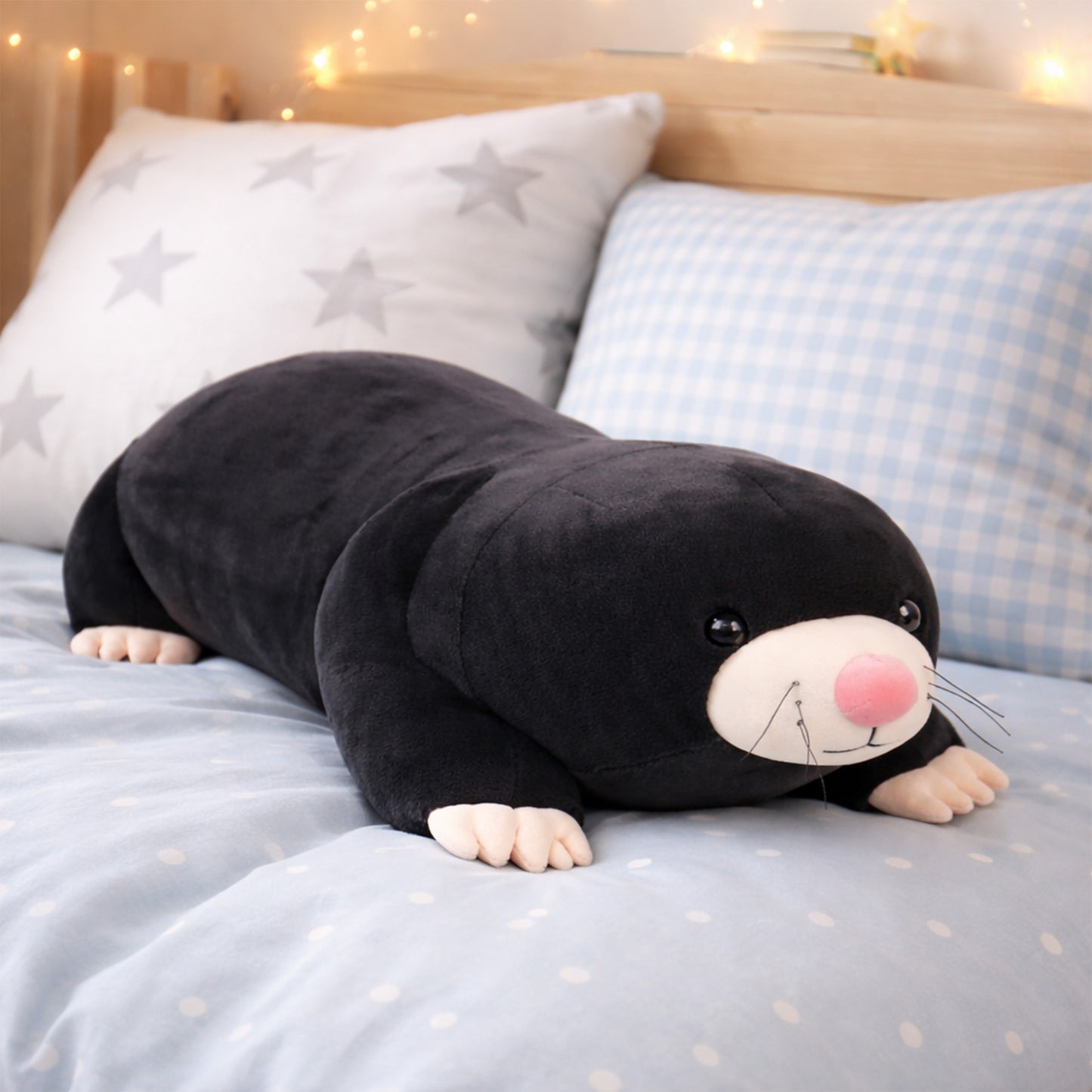 UNUS Kuscheltier Maulwurf schwarz