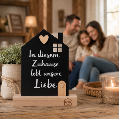 Aufsteller "in diesem Zuhause lebt unsere Liebe"
