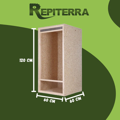 Repiterra Holz Hochterrarium Frontbelüftung 60x120x60 cm