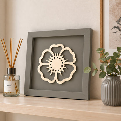 Holz Bilderrahmen 3D Cosmea in verschiedenen Farben