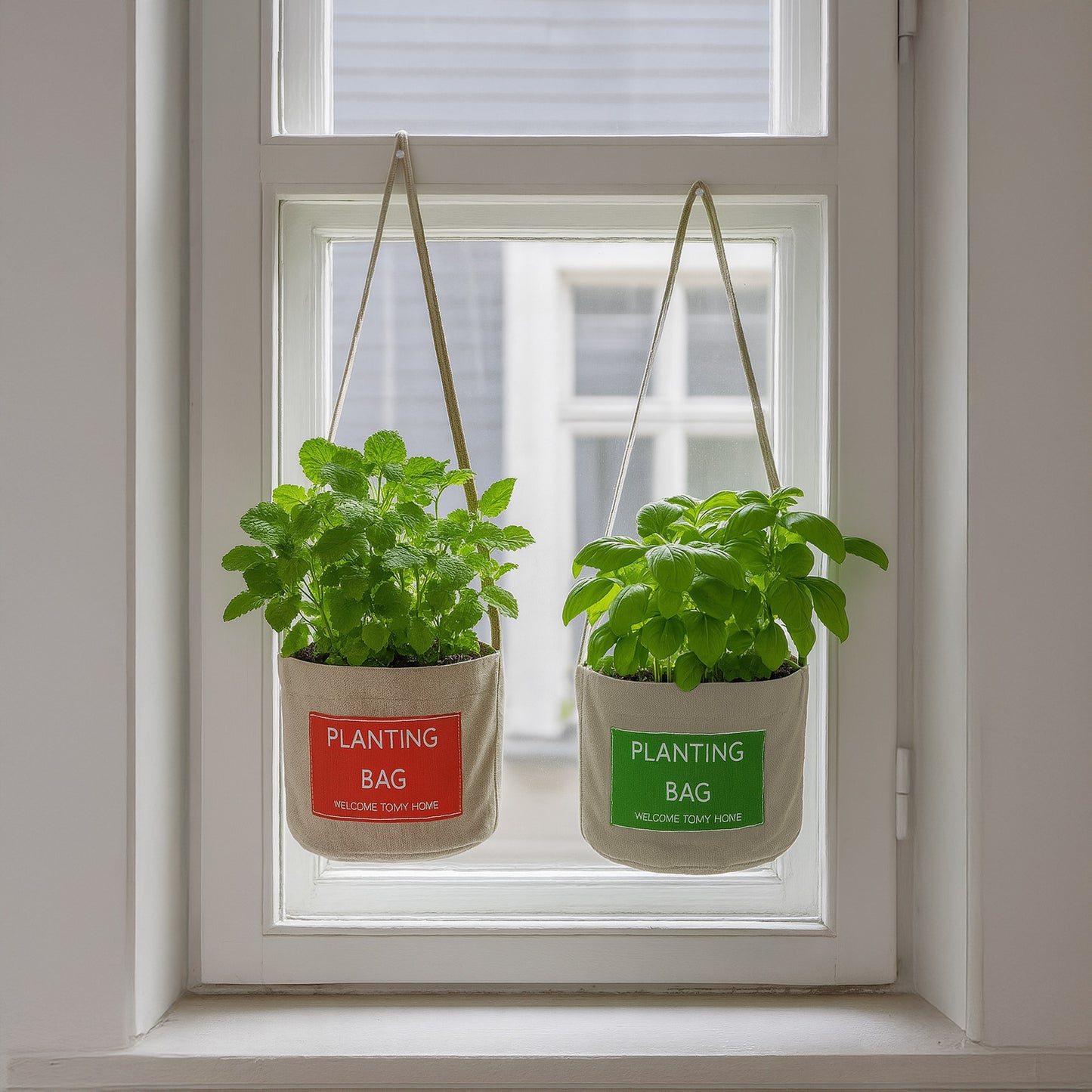 Blumentopf Jute - buntes 6er Set