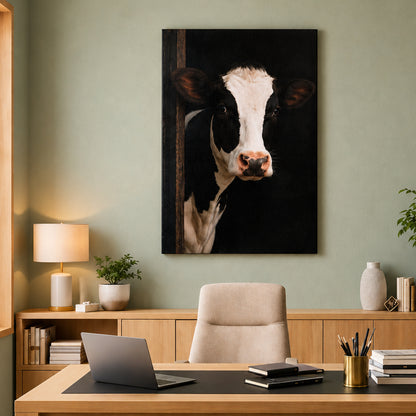 Leinwand Tierportrait Kuh groß bespannter Keilrahmen in verschiedenen Größen