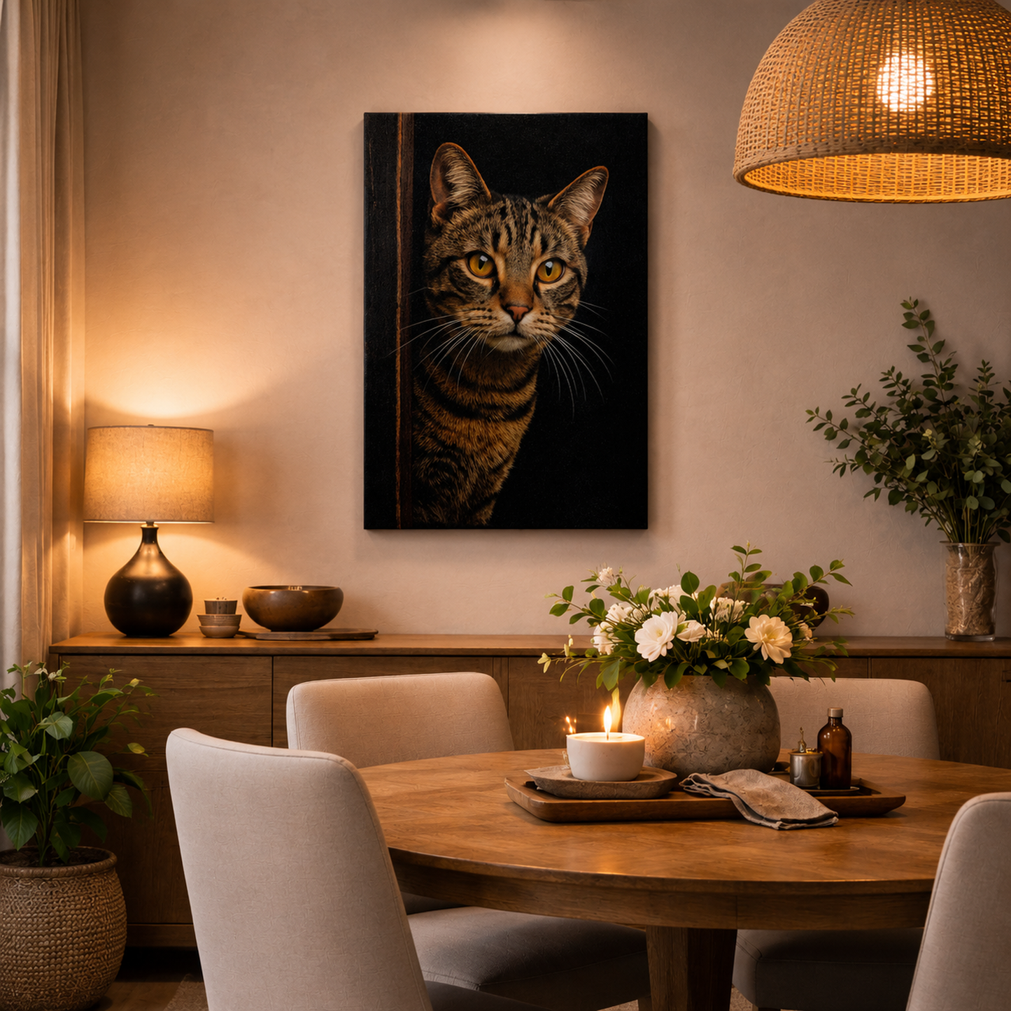 Leinwand Tierportrait Katze bespannter Keilrahmen