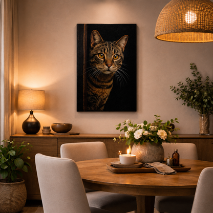 Leinwand Tierportrait Katze bespannter Keilrahmen