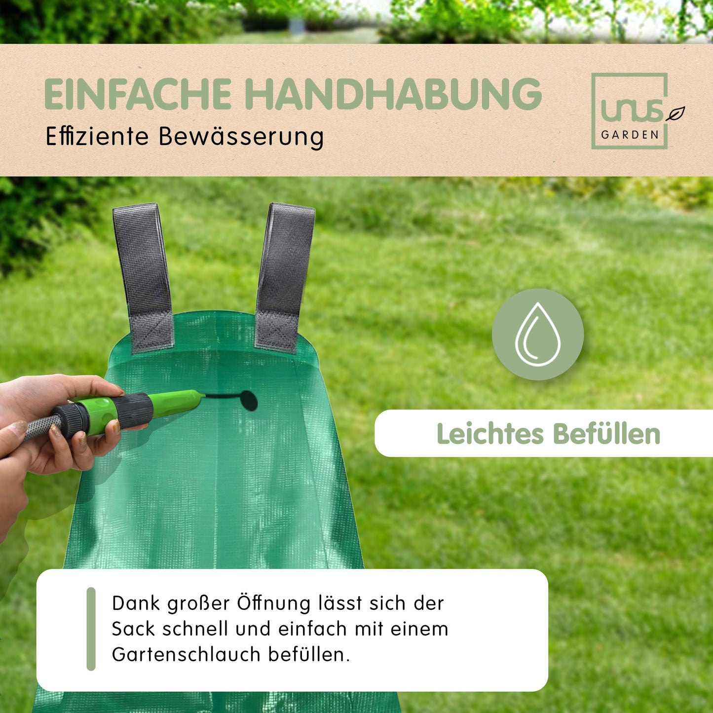 Baumbewässerungssack 70 / 95 Liter inklusive Schloss