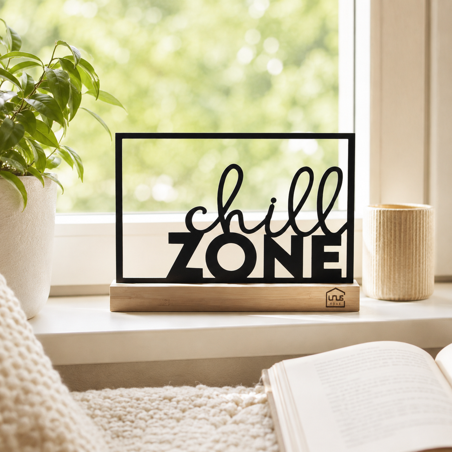 Aufsteller mit Text "Chill Zone"