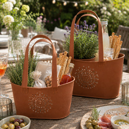 Blumentöpfe Handtaschen Rostoptik 2er Set