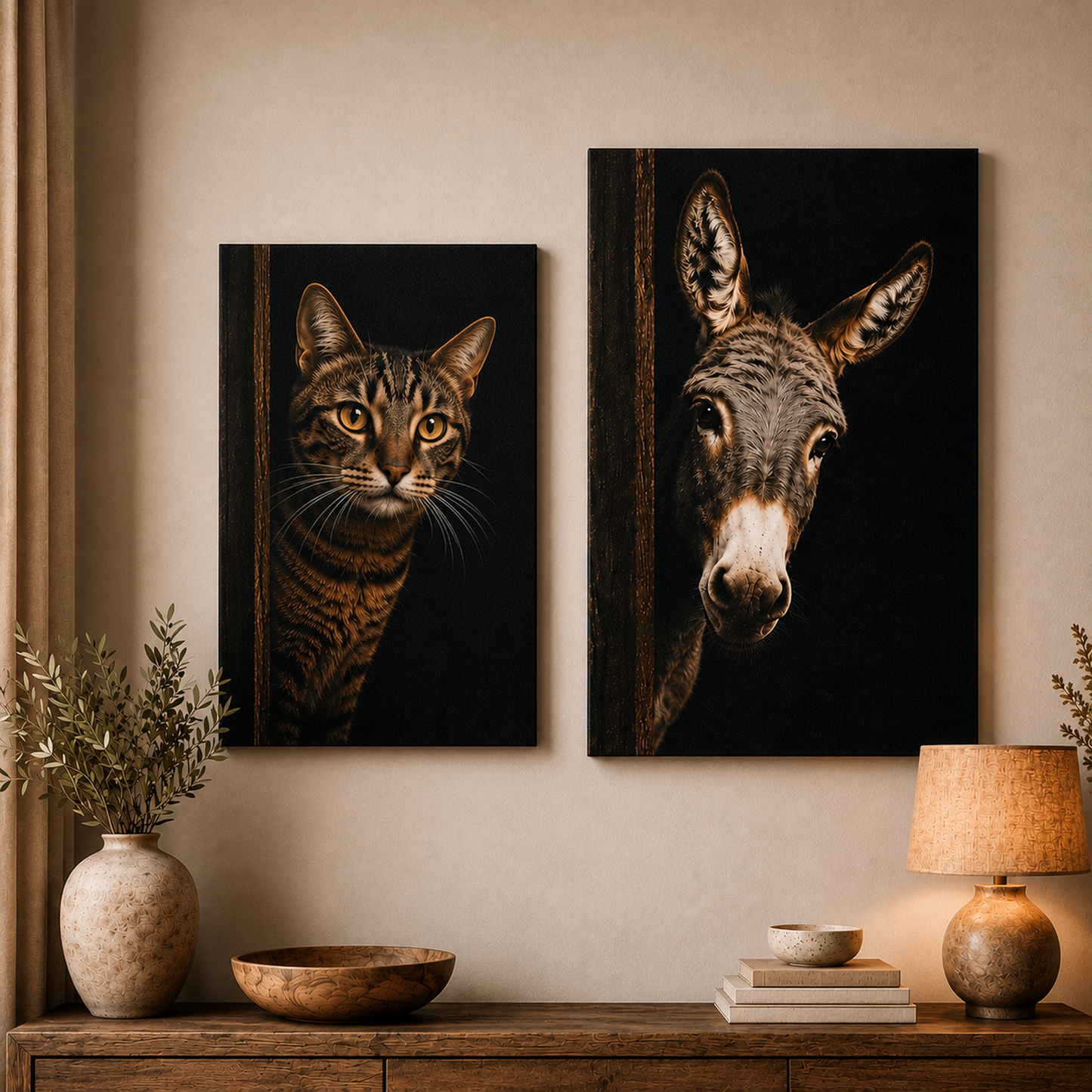 Leinwand Tierportrait Katze bespannter Keilrahmen
