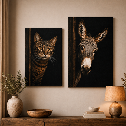 Leinwand Tierportrait Katze bespannter Keilrahmen
