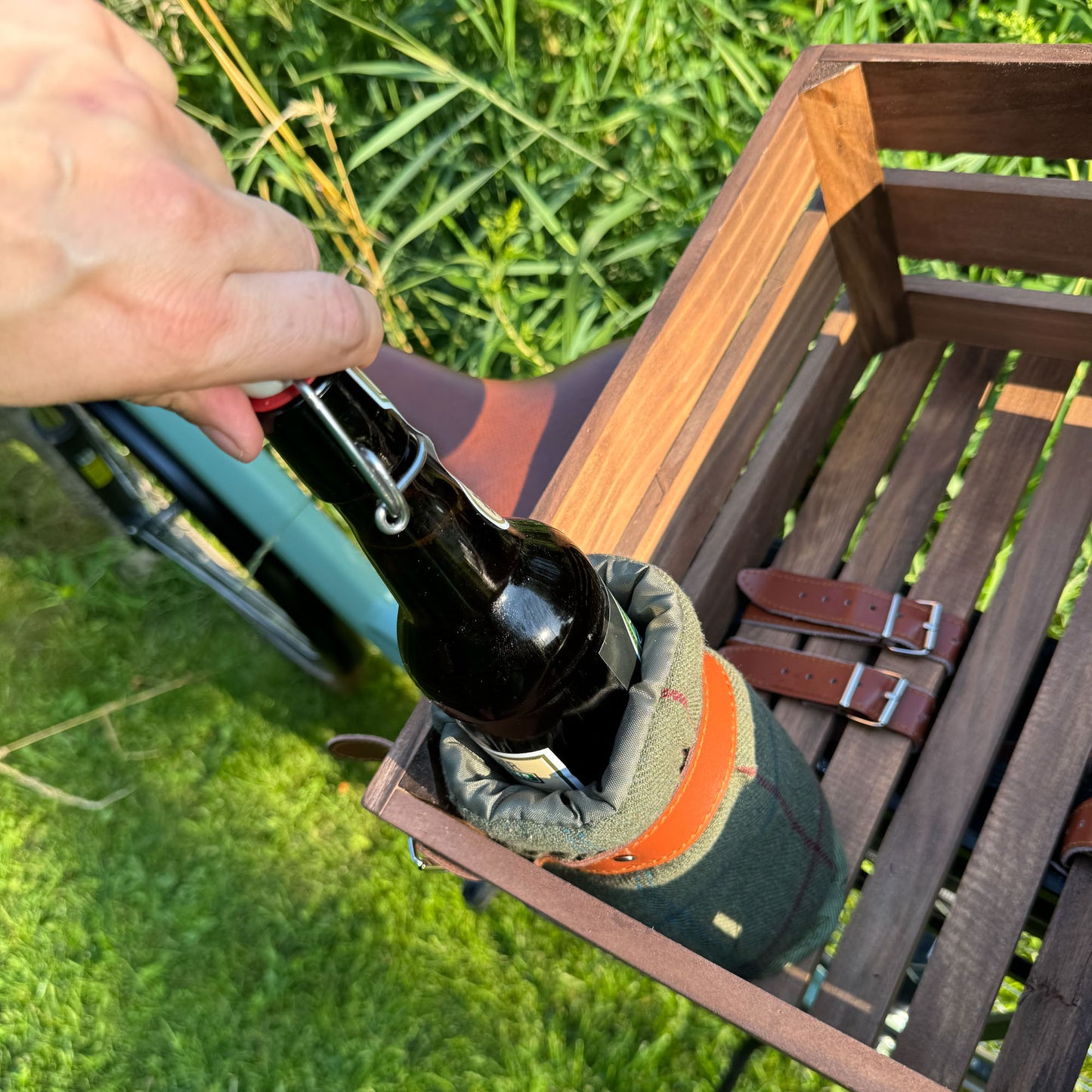 Fahrradkiste für hinten inklusive Picknickdecke