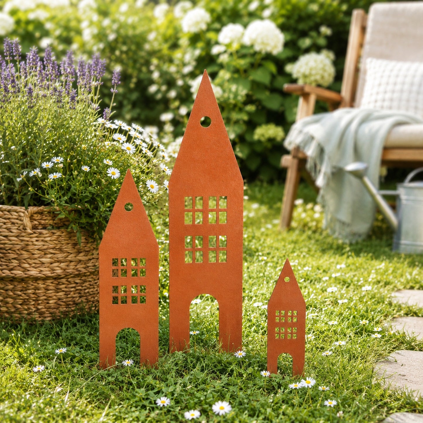 Garden Häuser Gartenstecker 3er Set