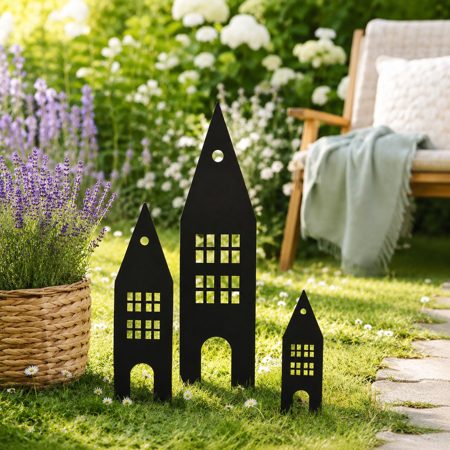 Garden Häuser Gartenstecker 3er Set