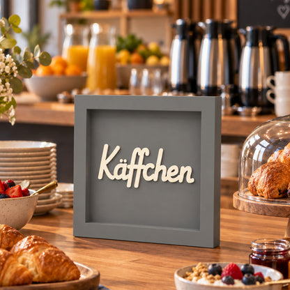 Holz Bilderrahmen 3D "Käffchen" in verschiedenen Farben