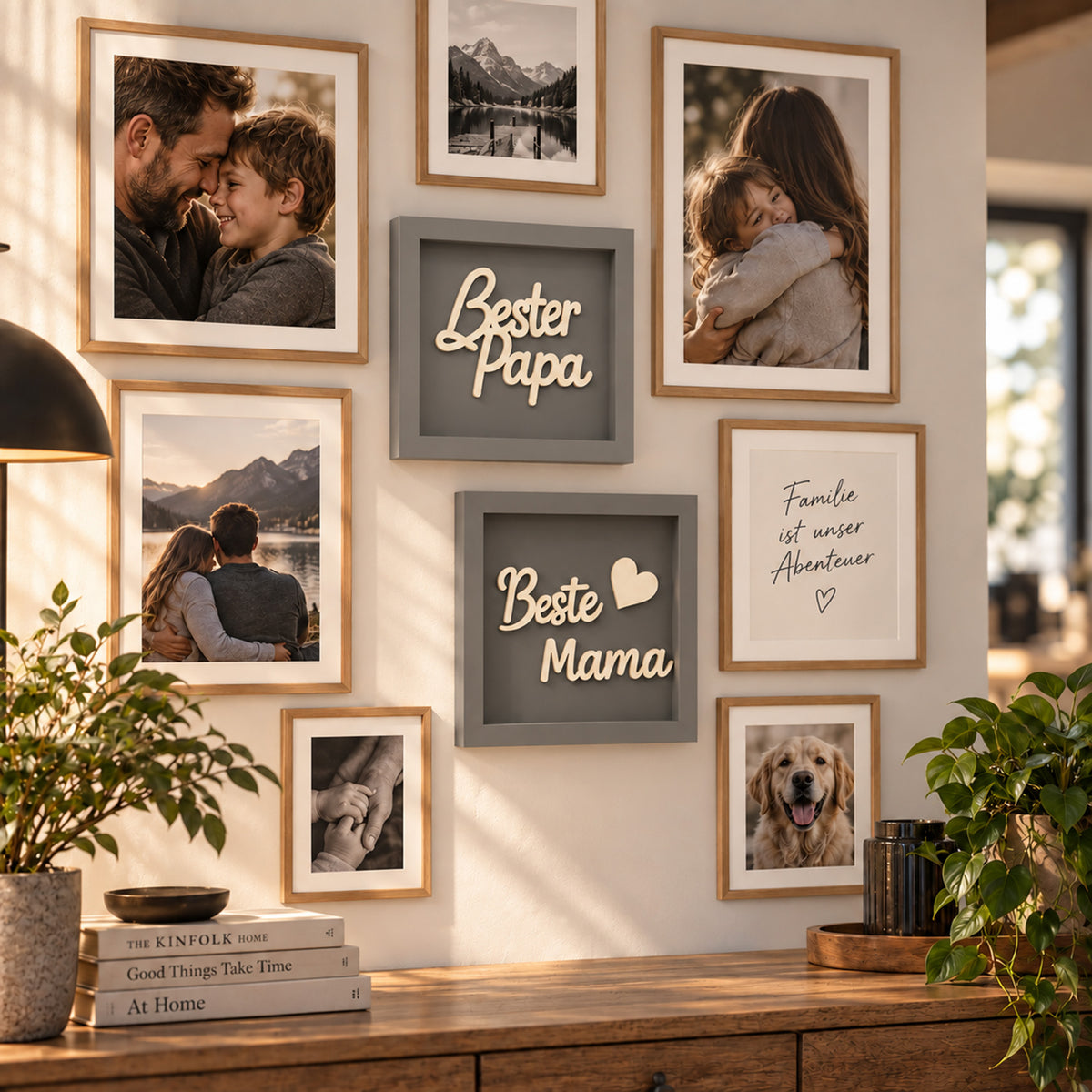 Holz Bilderrahmen "Beste Mama" in verschiedenen Farben